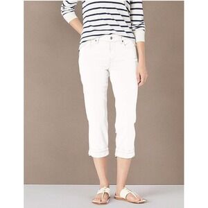 NYDJ Jeans Women 16 White Slimming Lift Tuck Cropped Leg High Rise Stretch Capri